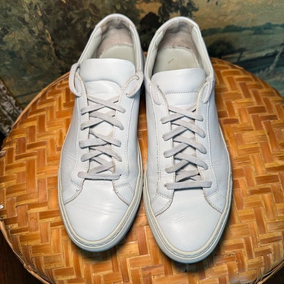 Common Projects Woman Original Achilles Sneaker Gray Leather Size 7 Men’s - Picture 2 of 10